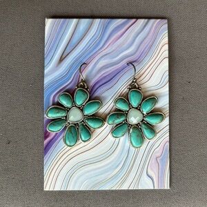 Turquoise Flower Earrings